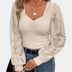 Topjes & Shirts Dames*NELA - Trendy Zomertop voor Dames Wit