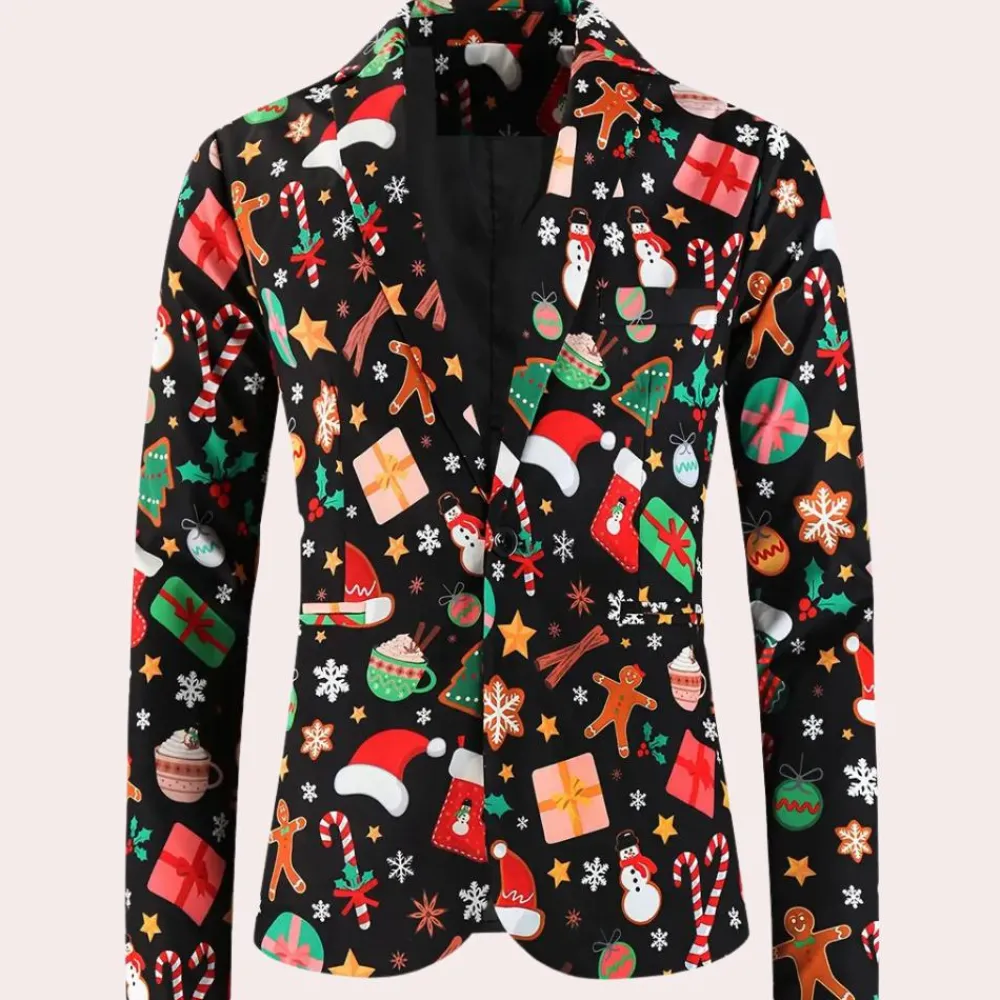 Jassen Heren*NELIO - Comfortabele Zomerblazer voor Heren Zwart