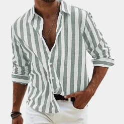 Shirts Heren*Nico - Gestreept herenoverhemd voor de zomer