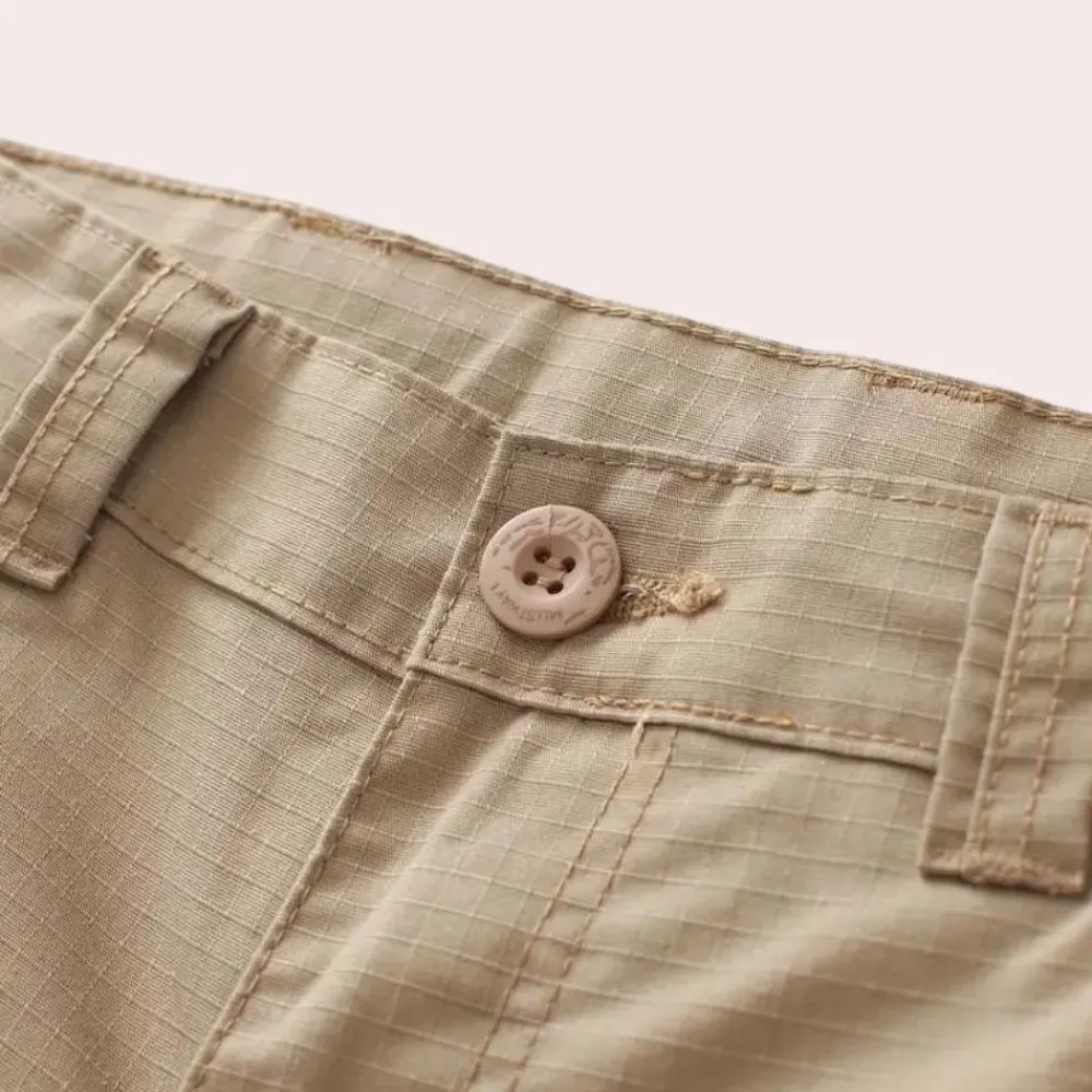 Broeken Heren*Nicolo - Stijlvolle heren cargobroek voor de zomer Khaki