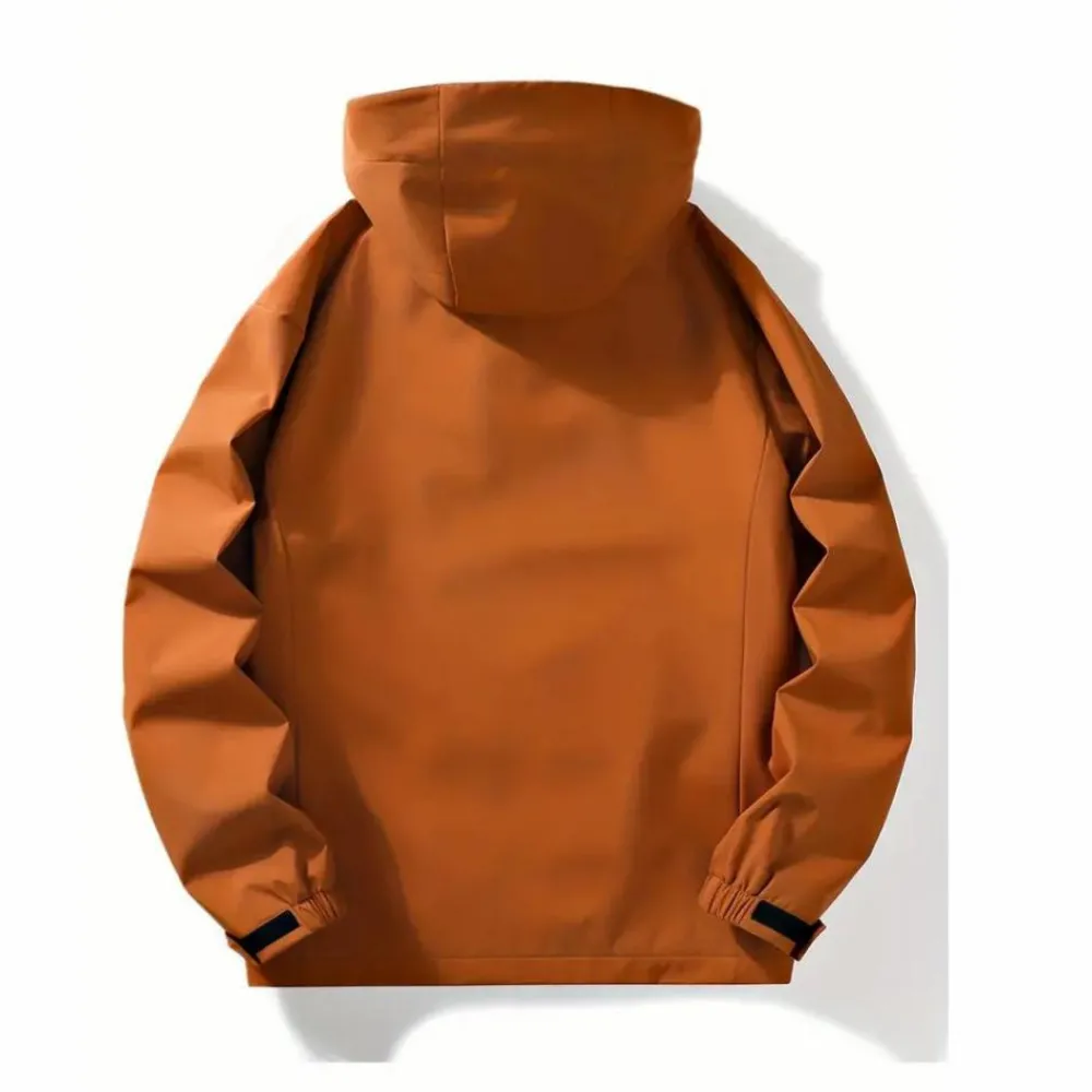 Jassen Heren*NIKOLAI - Waterdichte zomerjas met afneembare capuchon Karamel