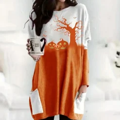 Truien & Vesten Dames*Nikolett - Lichte Zomer Halloween Sweatshirt voor dames