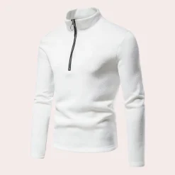 Truien & Vesten Heren*Nils - Lichte zomerse herensweater met ritskraag