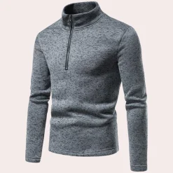 Truien & Vesten Heren*Nils - Lichte zomerse herensweater met ritskraag