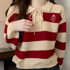 Truien & Vesten Dames*NOELY - Modieuze Lente/Zomer Trui voor Dames Rood