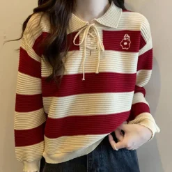 Truien & Vesten Dames*NOELY - Modieuze Lente/Zomer Trui voor Dames Rood