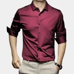 Shirts Heren*Norbert - Klassiek kreukvrij herenoverhemd voor de zomer