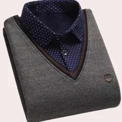 Truien & Vesten Heren*Norbert - Luchtige zomertrui met overhemdkraag voor heren