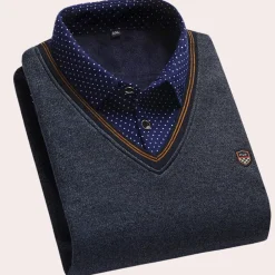 Truien & Vesten Heren*Norbert - Luchtige zomertrui met overhemdkraag voor heren