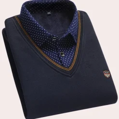 Truien & Vesten Heren*Norbert - Luchtige zomertrui met overhemdkraag voor heren