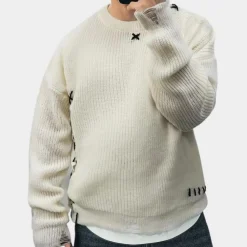 Truien & Vesten Heren*NORIEL - Klassieke Zomerse Trui voor Heren Wit