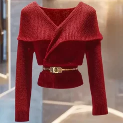 Truien & Vesten Dames*ODILIA - Elegante Zomerse Trui voor Dames Rood