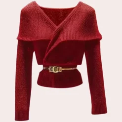 Truien & Vesten Dames*ODILIA - Elegante Zomerse Trui voor Dames Rood