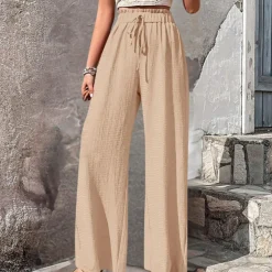 Broeken & Rokken Dames*Olivia - Modieuze Zomerbroek Met Wijde Benen voor dames