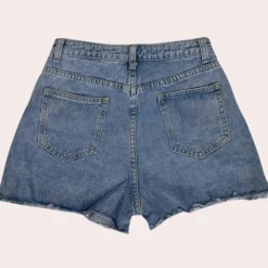 Broeken & Rokken Dames*Ondine - Trendy Denim Shorts voor Dames - Zomerse Stijl Lichtblauw