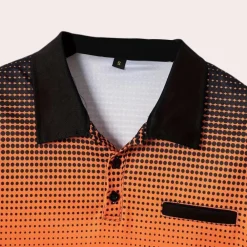 Shirts Heren*zomer overhemd met stippen voor heren Oranje