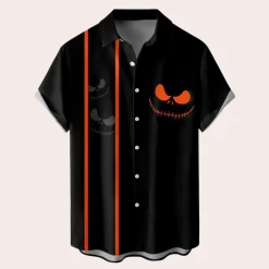 Shirts Heren*Orban - Heren Tijdloos Zomerse Button-Down Zwart