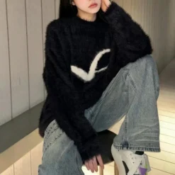 Truien & Vesten Dames*Orsola - Comfortabele zomerse damestrui Zwart