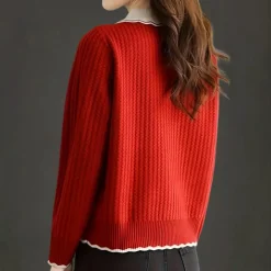 Truien & Vesten Dames*Orsolya - Elegante en luchtige damestrui voor de zomer Rood