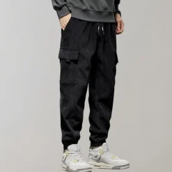 Broeken Heren*Osvald - Luchtige casual corduroy cargo broek voor heren - Zomereditie