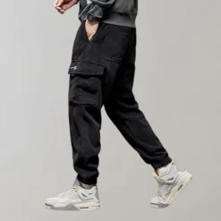 Broeken Heren*Osvald - Luchtige casual corduroy cargo broek voor heren - Zomereditie