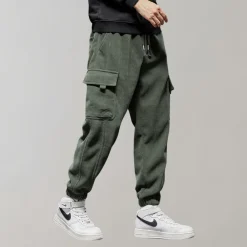 Broeken Heren*Osvald - Luchtige casual corduroy cargo broek voor heren - Zomereditie