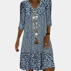 Jurken & Jumpsuits Dames*Ottilie - Zomerse Damesjurk midi