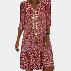 Jurken & Jumpsuits Dames*Ottilie - Zomerse Damesjurk midi