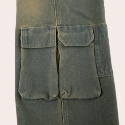Broeken & Rokken Dames*Oversized cargojeans voor dames - Perfect voor de zomer Blauw
