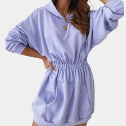 Jurken & Jumpsuits Dames*Oversized damesjurk met capuchon - Zomerse editie