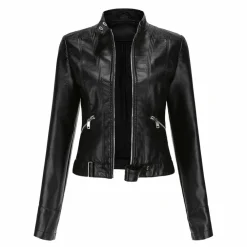 Leren Jassen Dames*OXANA - Lente/Zomer korte leren jas voor dames