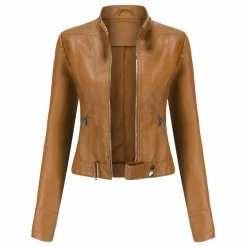 Leren Jassen Dames*OXANA - Lente/Zomer korte leren jas voor dames