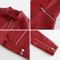 Leren Jassen Dames*OXANA - Lente/Zomer korte leren jas voor dames