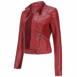 Leren Jassen Dames*OXANA - Lente/Zomer korte leren jas voor dames