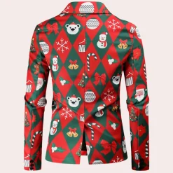 Jassen Heren*PAULOS - Trendy Zomerblazer voor Heren Rood