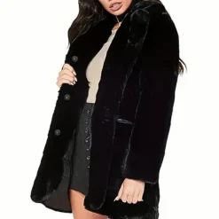 Jassen Dames*PEGGY - Geraffineerde Pluche Jas voor Dames