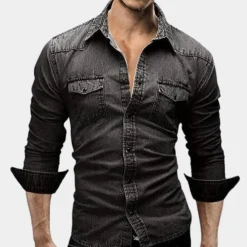 Shirts Heren*Percy - Stijlvol herenoverhemd met lange mouwen voor de zomer