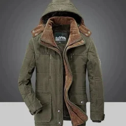 Jassen Heren*PETER - Warme Winterjas met Capuchon voor Heren