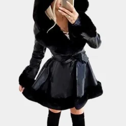 Jassen Dames*Petronela - Luxe damesjack met capuchon