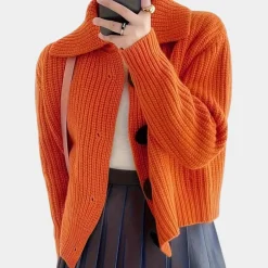 Truien & Vesten Dames*Pia - Elegant damesvest voor de zomer Oranje