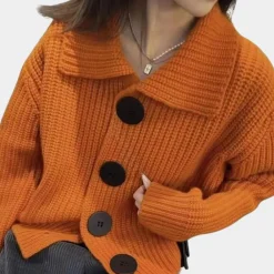 Truien & Vesten Dames*Pia - Elegant damesvest voor de zomer Oranje