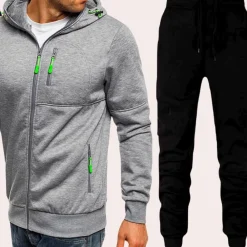 Sets Heren*Plat - Casual herenset met hoodie en broek voor de zomer