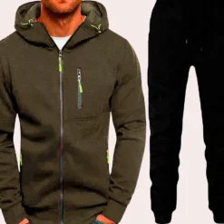 Sets Heren*Plat - Casual herenset met hoodie en broek voor de zomer