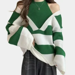 Truien & Vesten Dames*Portia - Stijlvolle Koude Schouder Zomertop voor Dames