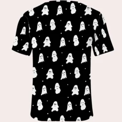 Shirts Heren*Radek - Stoer herenshirt met zomers spookmotief Zwart