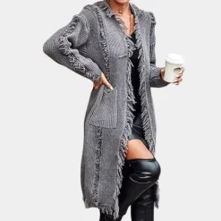 Truien & Vesten Dames*RAQUELA - Trendy Gebreid Zomervest voor Dames Grijs