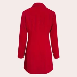 Jurken & Jumpsuits Dames*Rea - Geraffineerde blazerjurk met lange mouwen voor dames, perfect voor de lente en zomer. Rood