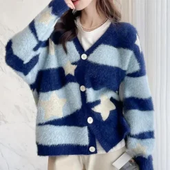 Truien & Vesten Dames*REBECCA - Stijlvol Zomervest voor Dames Marineblauw