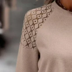 Topjes & Shirts Dames*REBECCA - Trendy Zomersweatshirt voor Dames Bruin