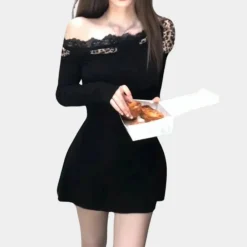 Jurken & Jumpsuits Dames*REESE - Comfortabele Zomer Mini Jurk voor Dames Zwart